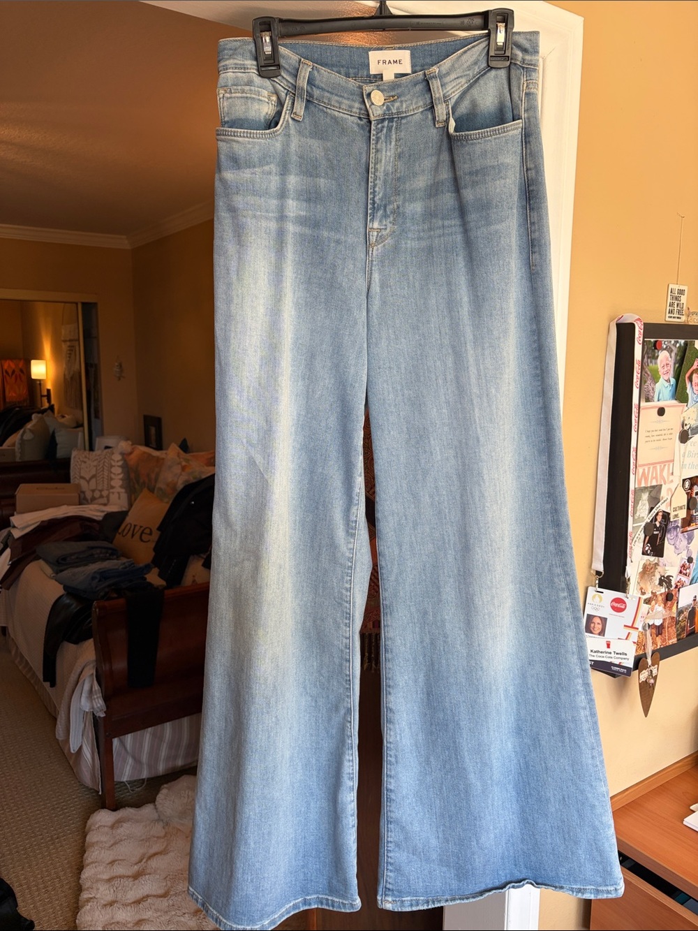 Frame Denim Light Blue Wide-Leg Jeans